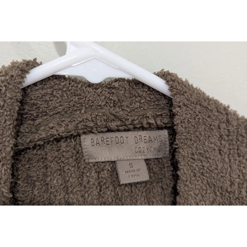 Barefoot Dreams Cozy Chic Ribbed Colorblock Open Cardigan Size Small